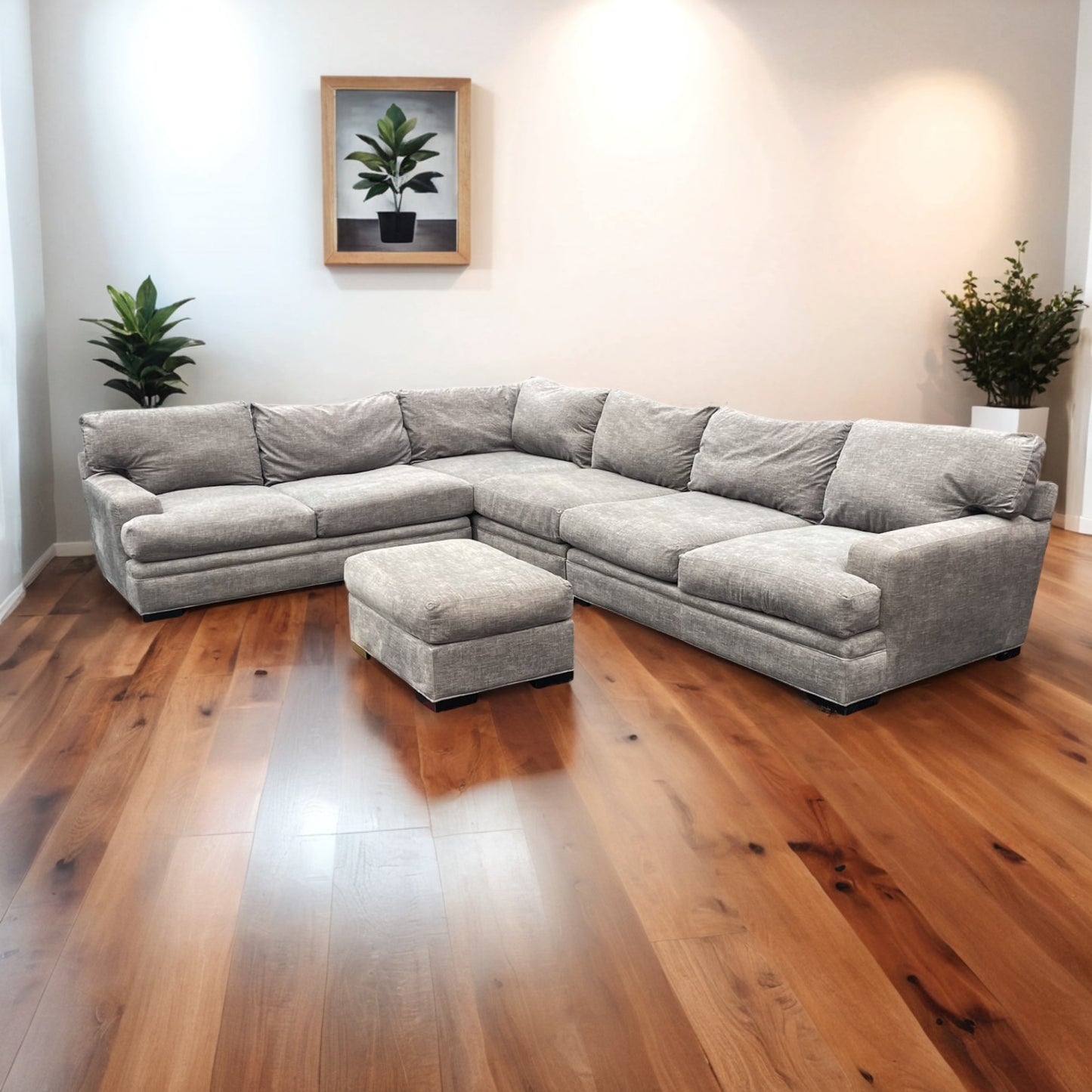Cindy Crawford 5-pc Sectional Couch with Ottoman