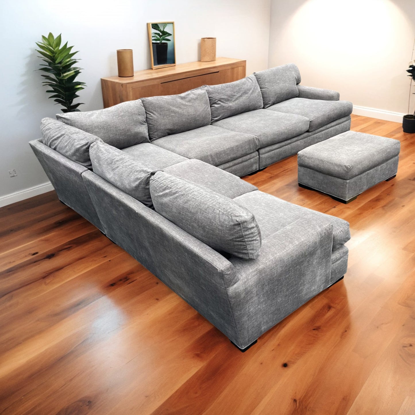 Cindy Crawford 5-pc Sectional Couch with Ottoman