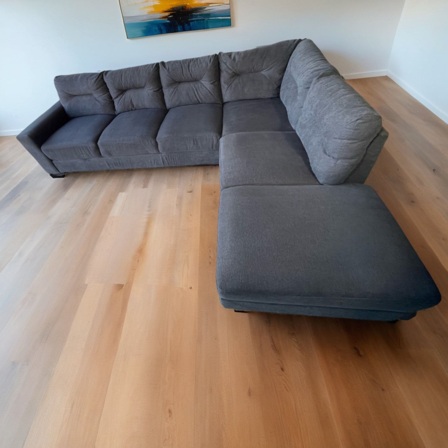 Dark Blue 2-Pc Sectional Couch