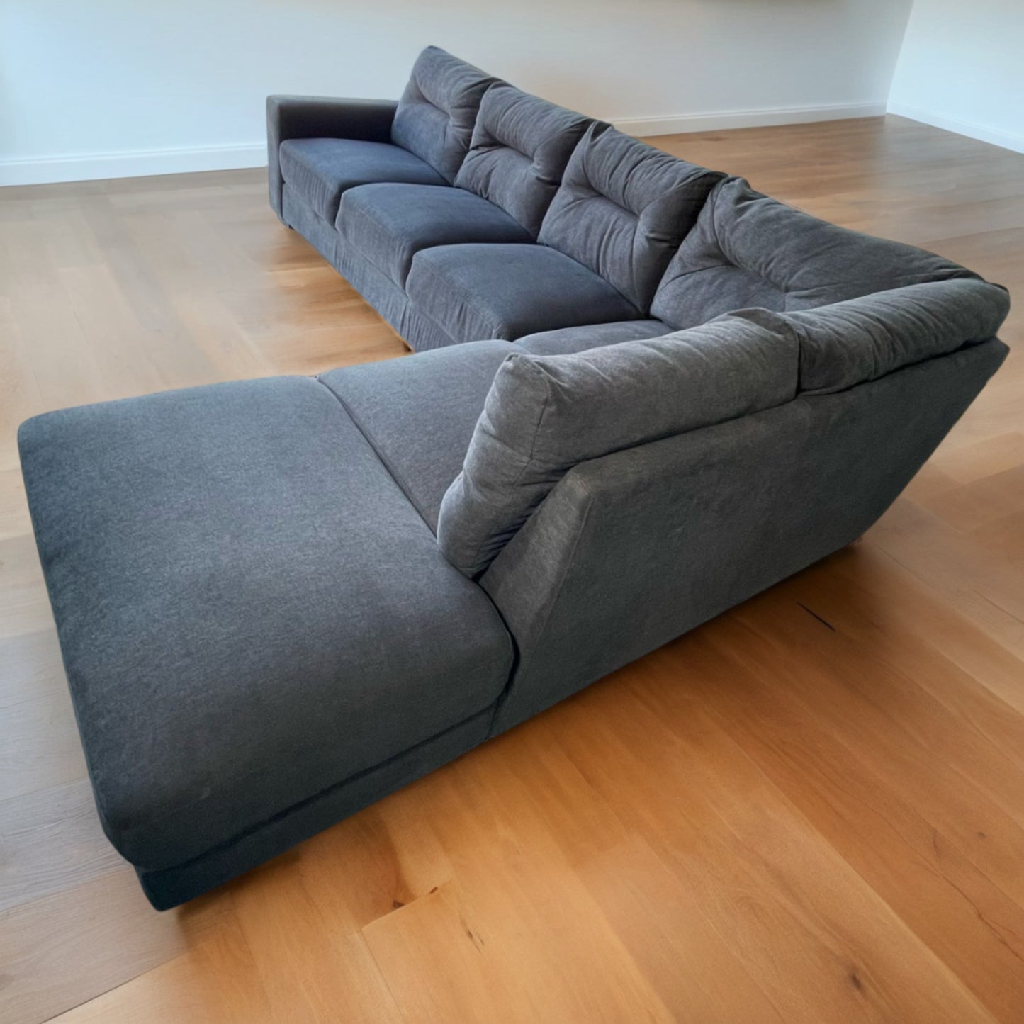 Dark Blue 2-Pc Sectional Couch