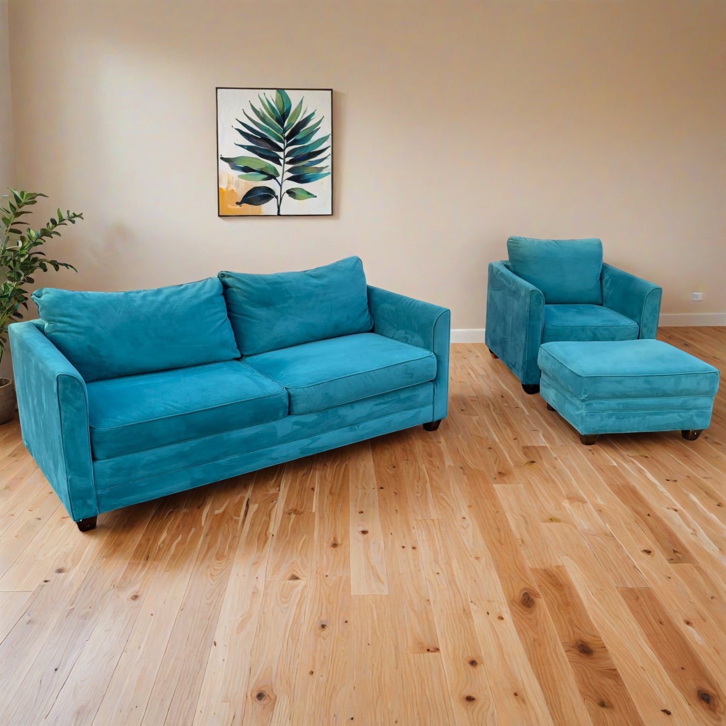 Sleeper Sofa & Chair Set with Free Ottoman