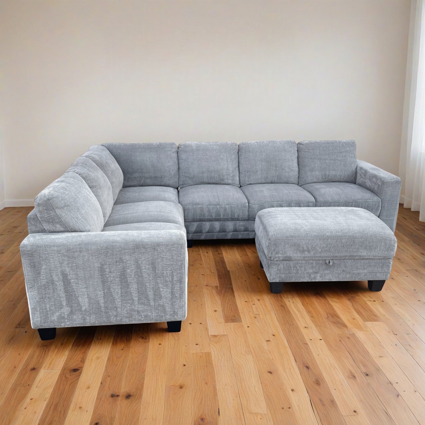 L-shaped Sectional with Ottoman