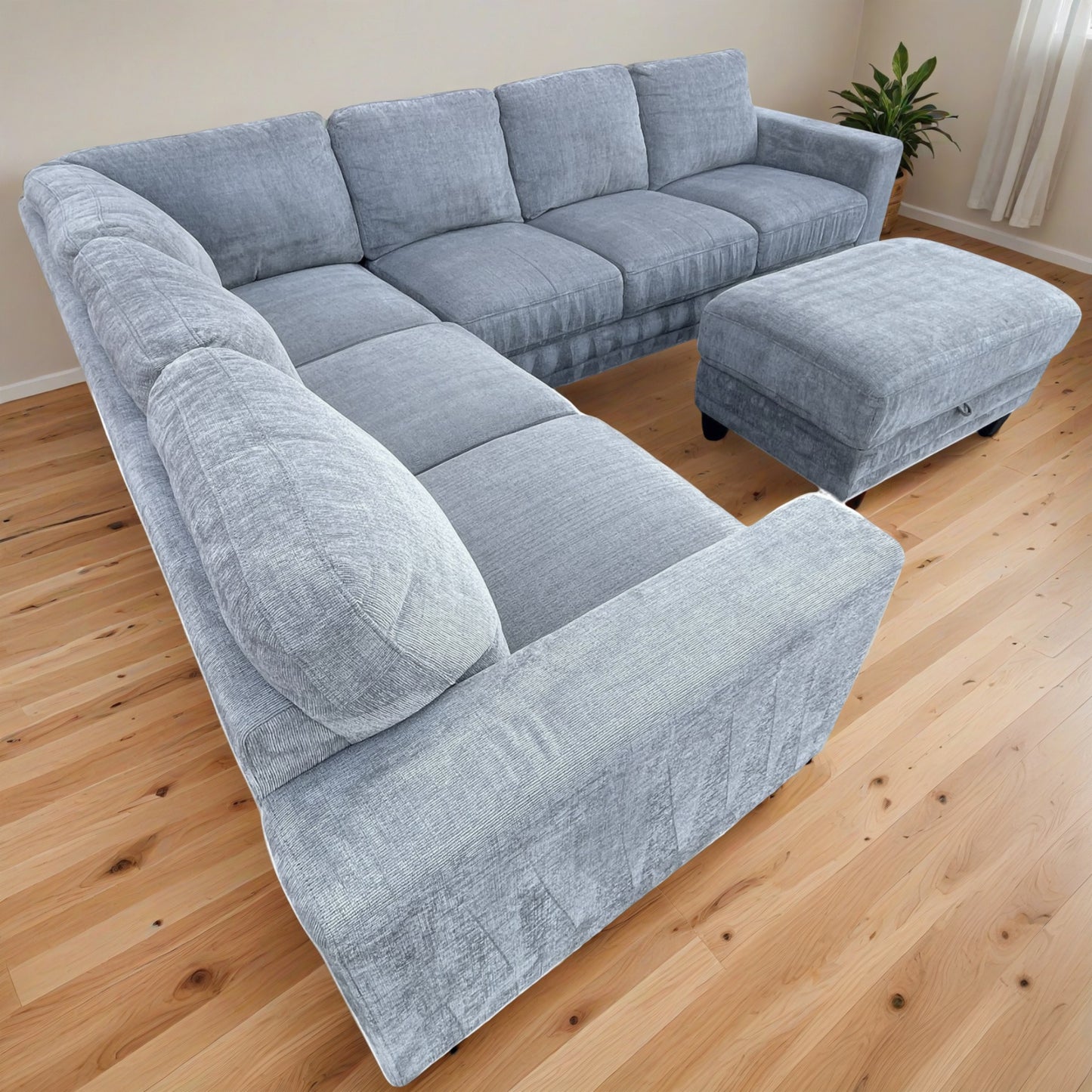 L-shaped Sectional with Ottoman