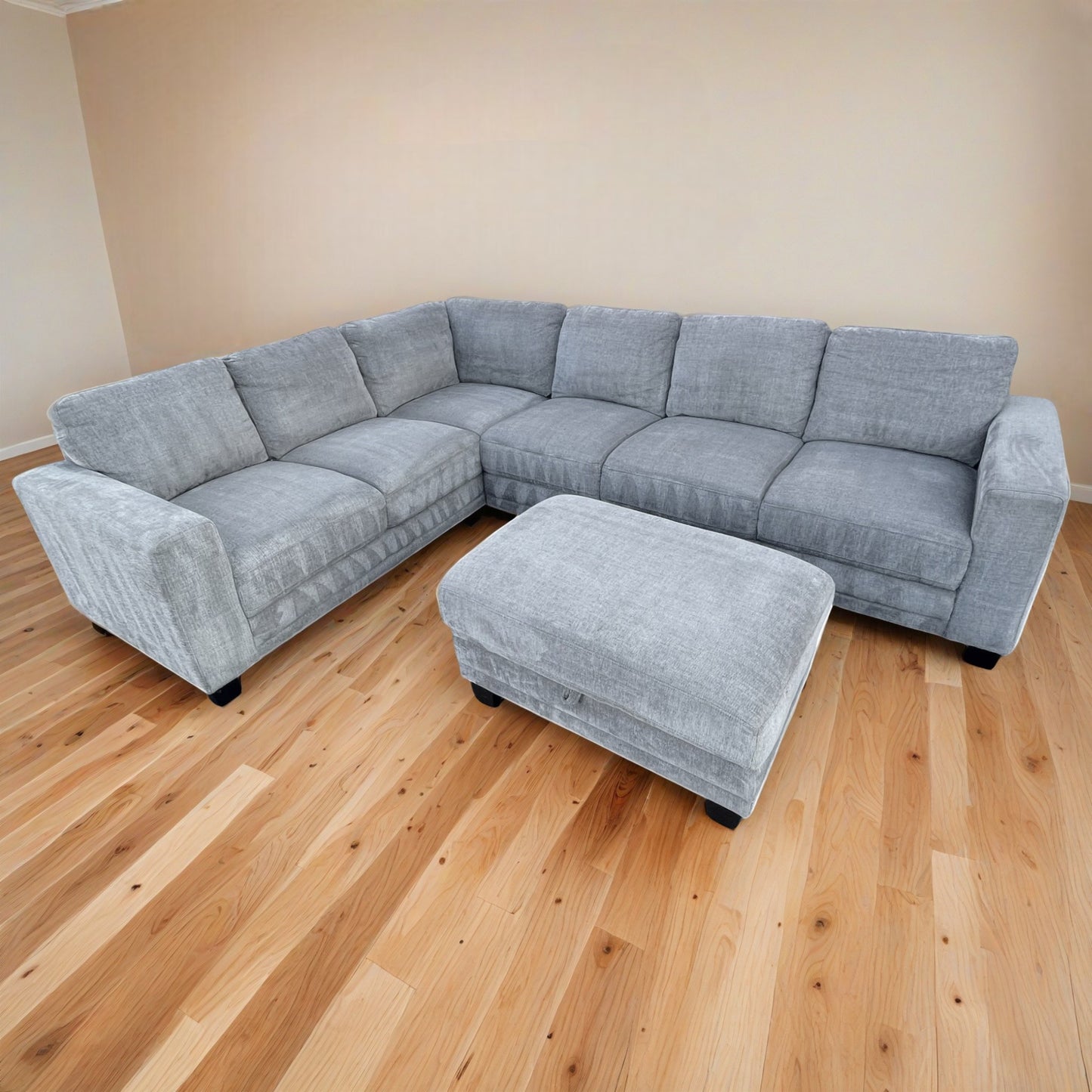 L-shaped Sectional with Ottoman