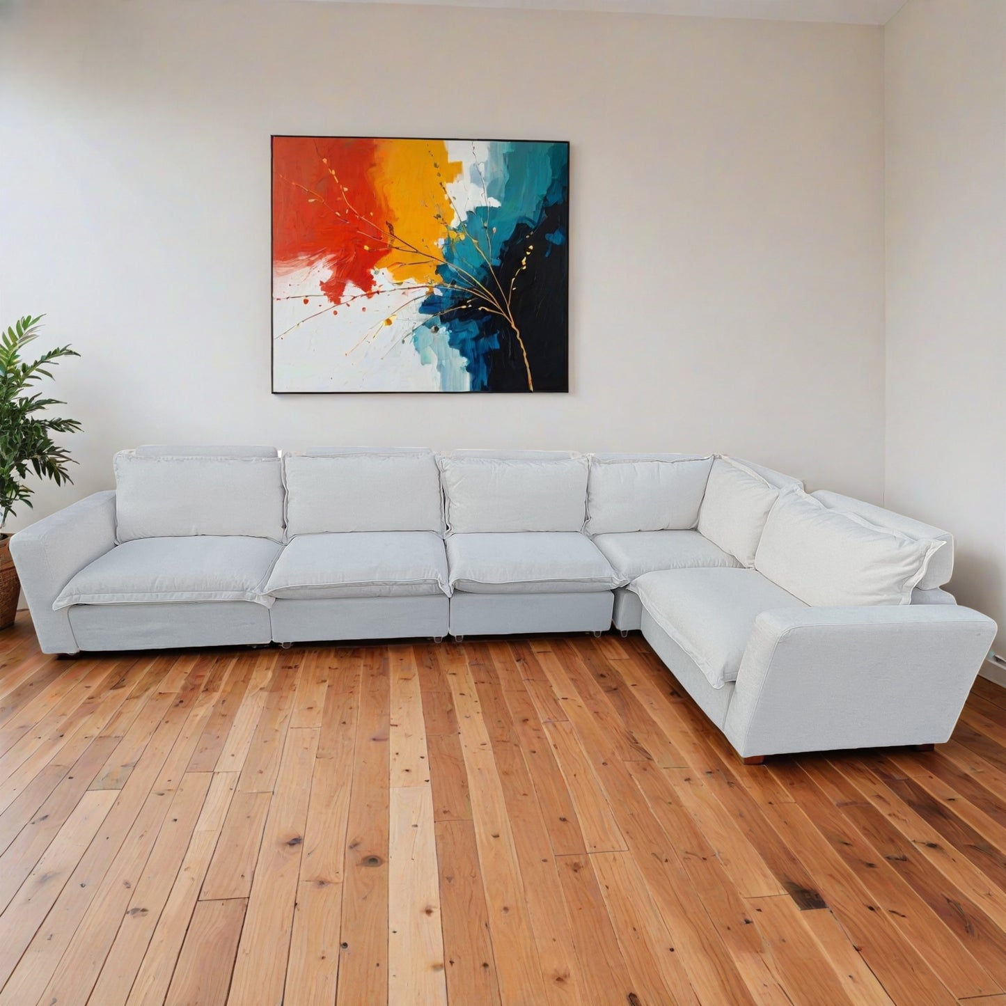 Homebody Luxe L-Shape Sectional 5 Seat (includes 2 recliners)