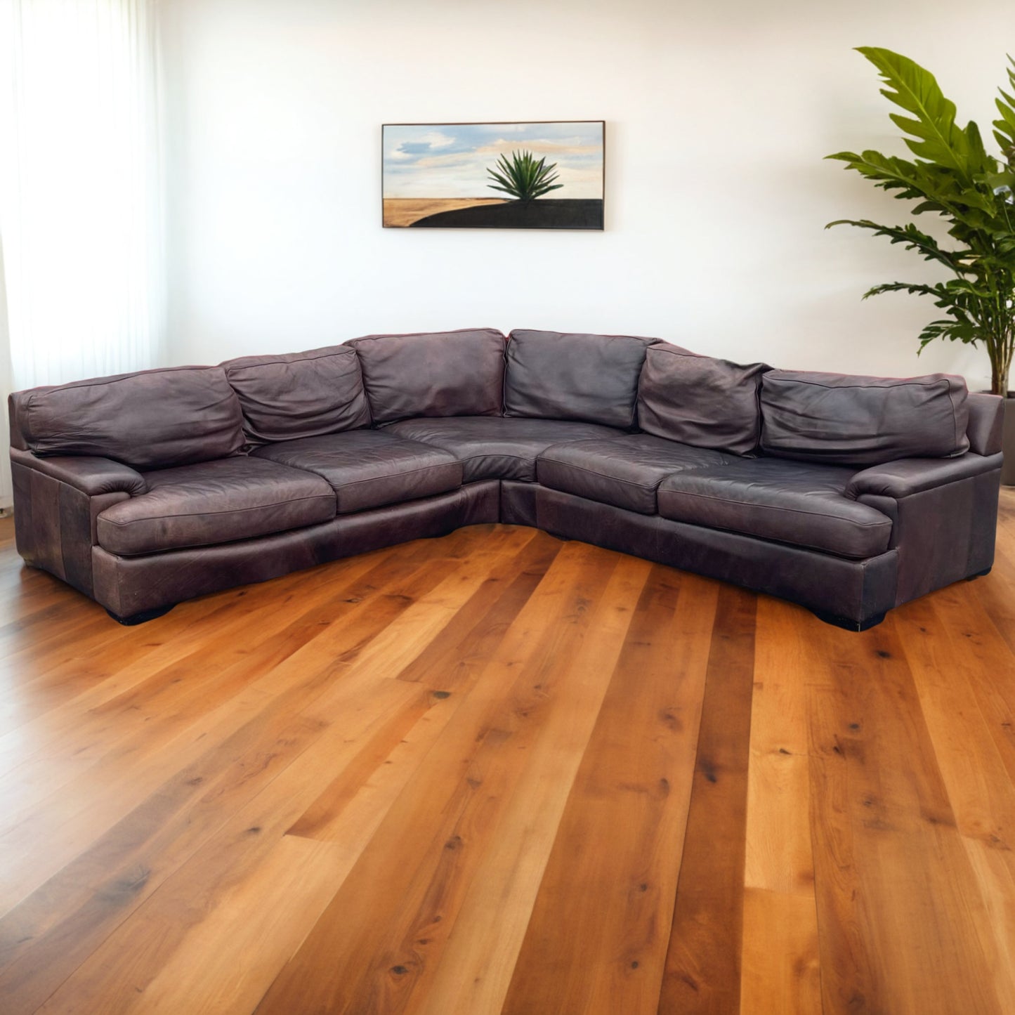 Bernhadt Leather Sectional Couch