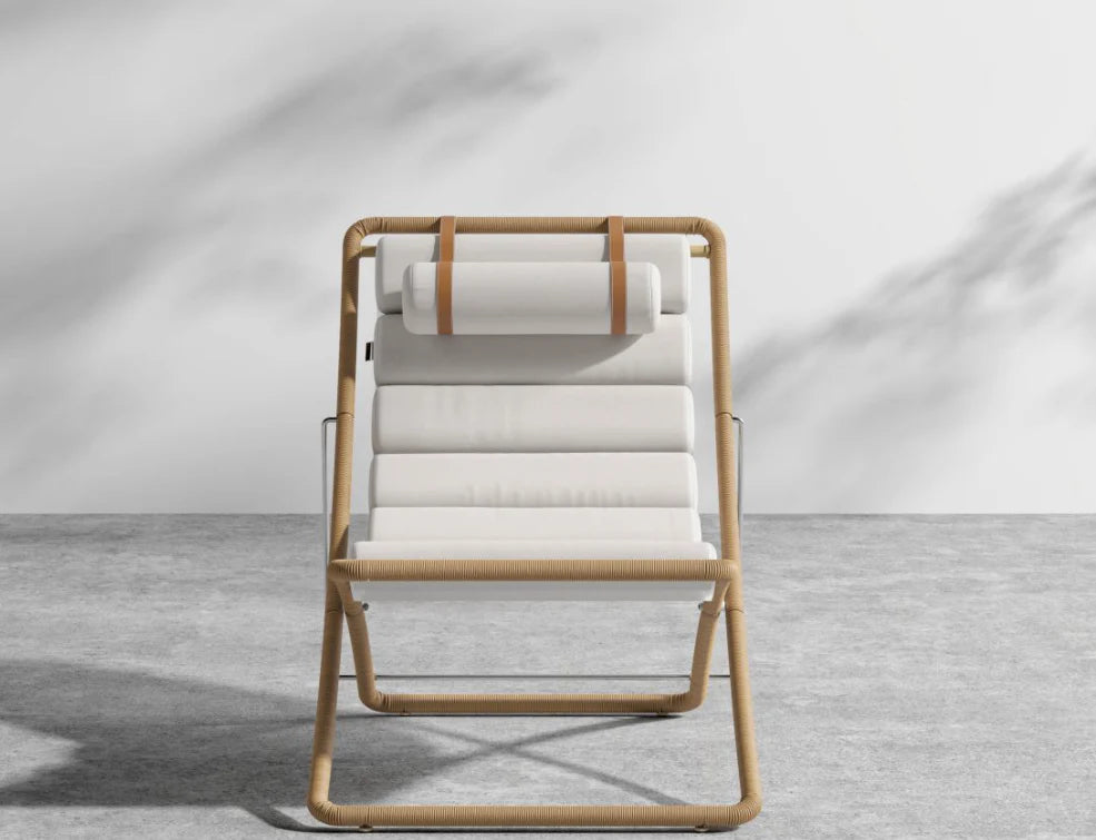 Jericho Sling Chair, Outdoor Frame (Faux Tan Wicker) - 2pcs