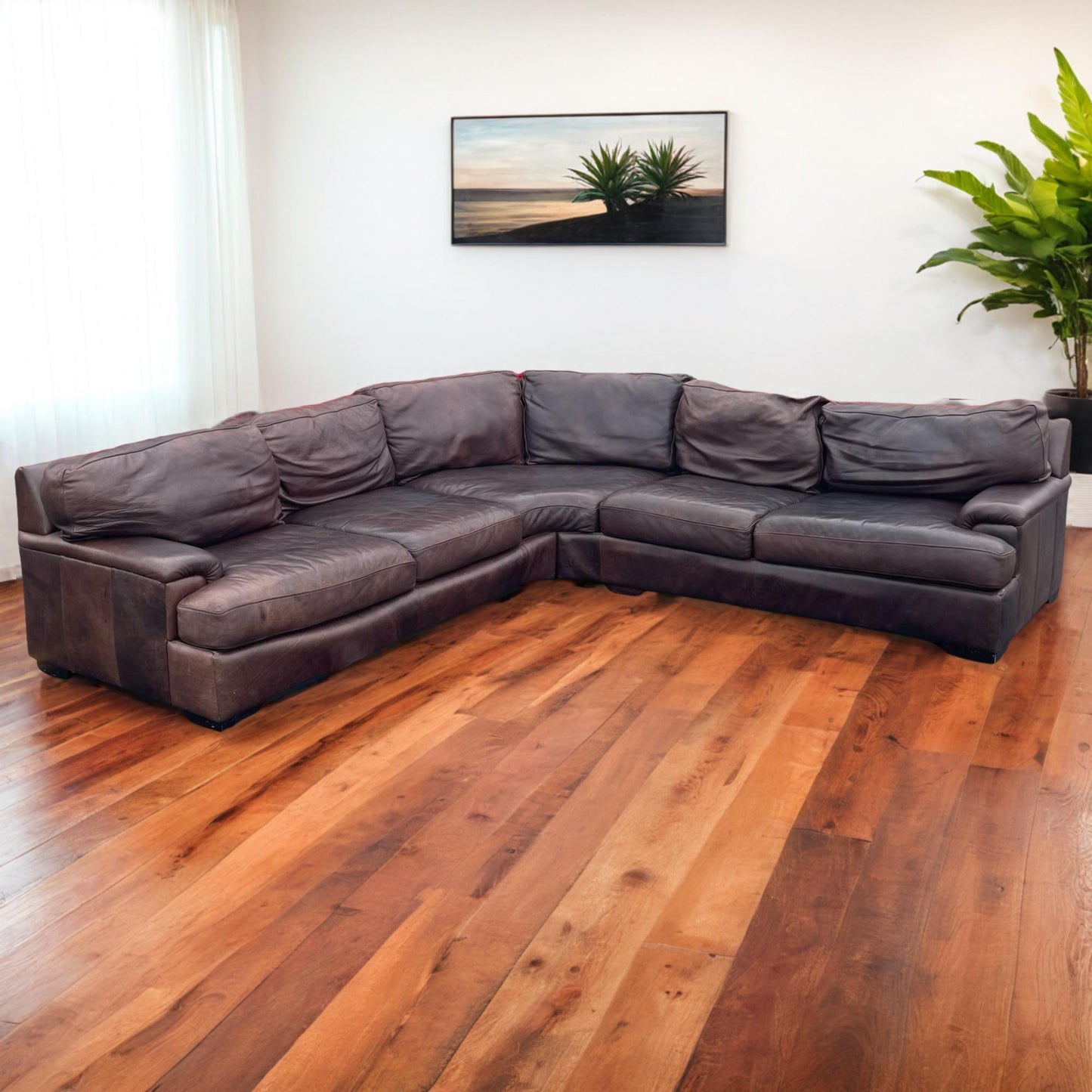 Bernhadt Leather Sectional Couch