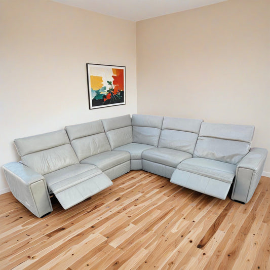 Palliser Leather Reclining Sectional Couch