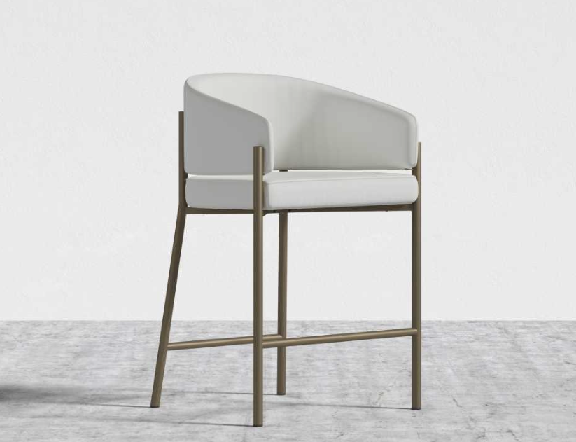 Rove Concepts Microfiber Leather Solana Counter Stool (Qty: 3)