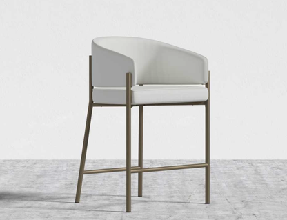 Rove Concepts Microfiber Leather Solana Counter Stool (Qty: 3)