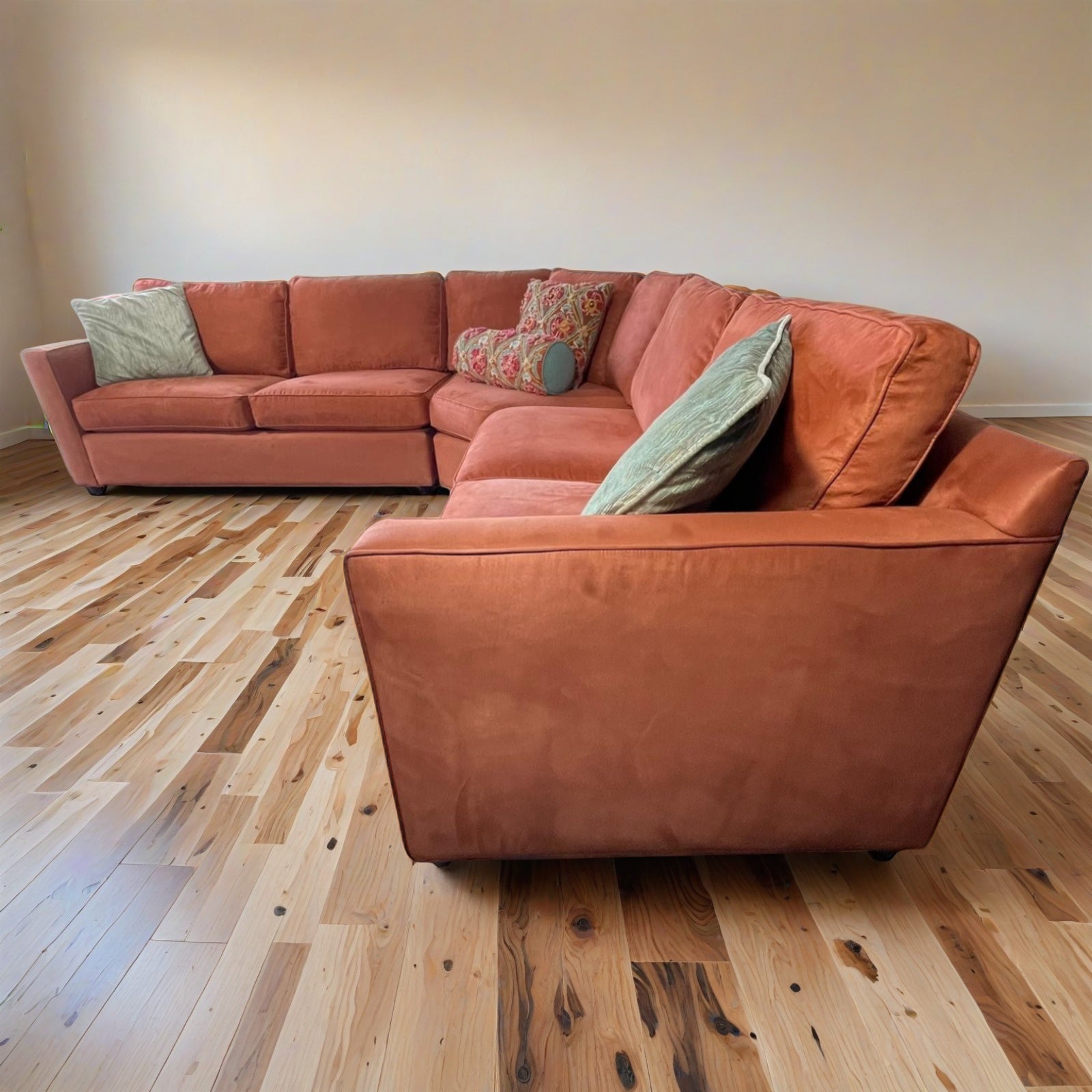 Crate and Barrel Axis 3-Piece L-shaped Wedge Sectional Couch
