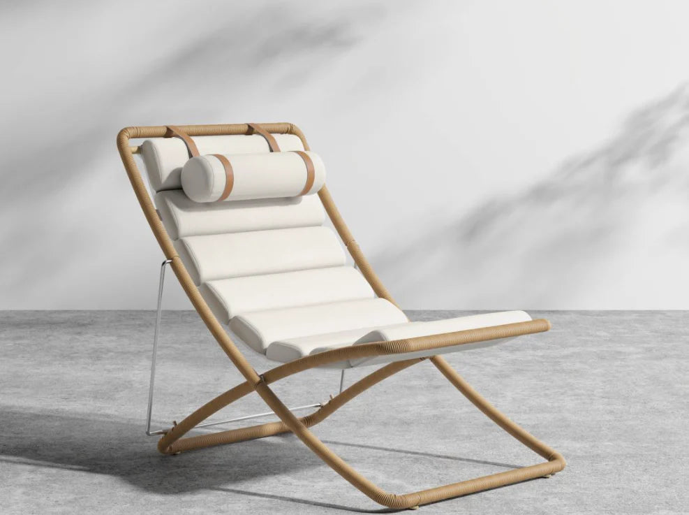Jericho Sling Chair, Outdoor Frame (Faux Tan Wicker) - 2pcs