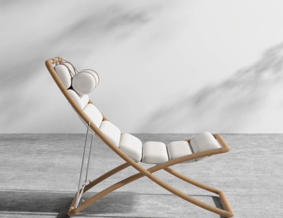 Jericho Sling Chair, Outdoor Frame (Faux Tan Wicker) - 2pcs