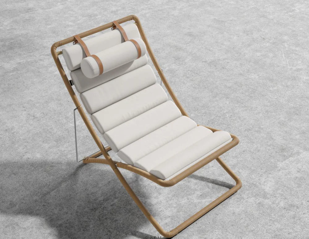 Jericho Sling Chair, Outdoor Frame (Faux Tan Wicker) - 2pcs