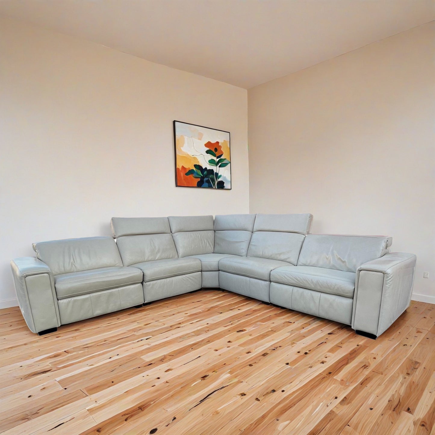 Palliser Leather Reclining Sectional Couch