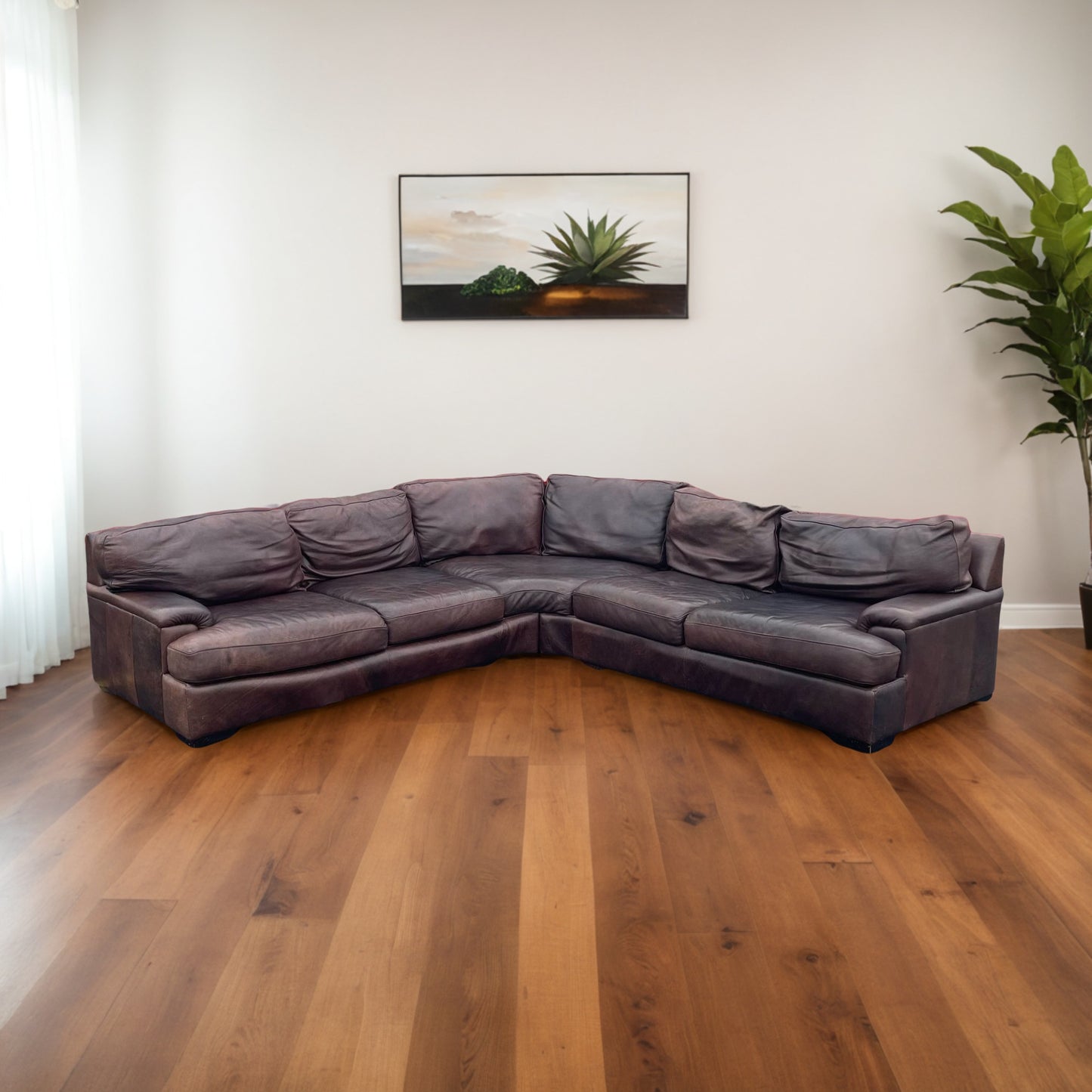 Bernhadt Leather Sectional Couch