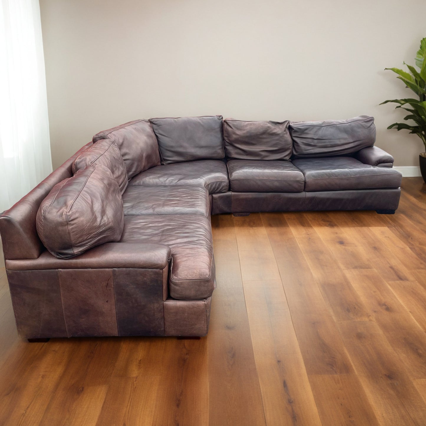 Bernhadt Leather Sectional Couch