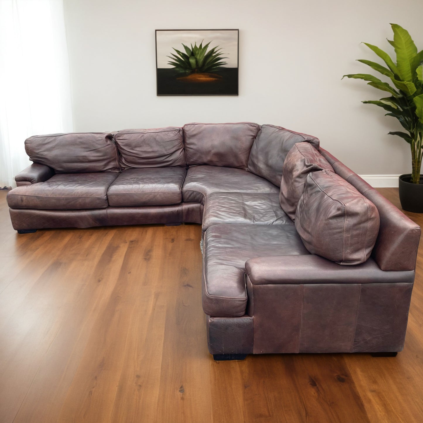 Bernhadt Leather Sectional Couch