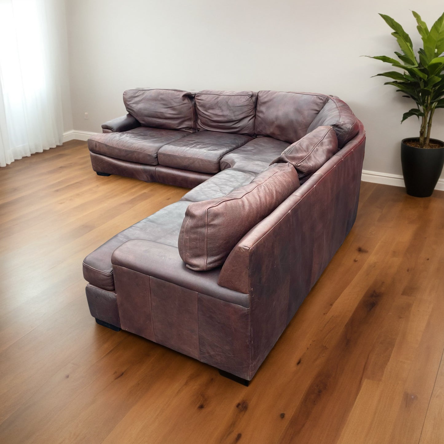 Bernhadt Leather Sectional Couch