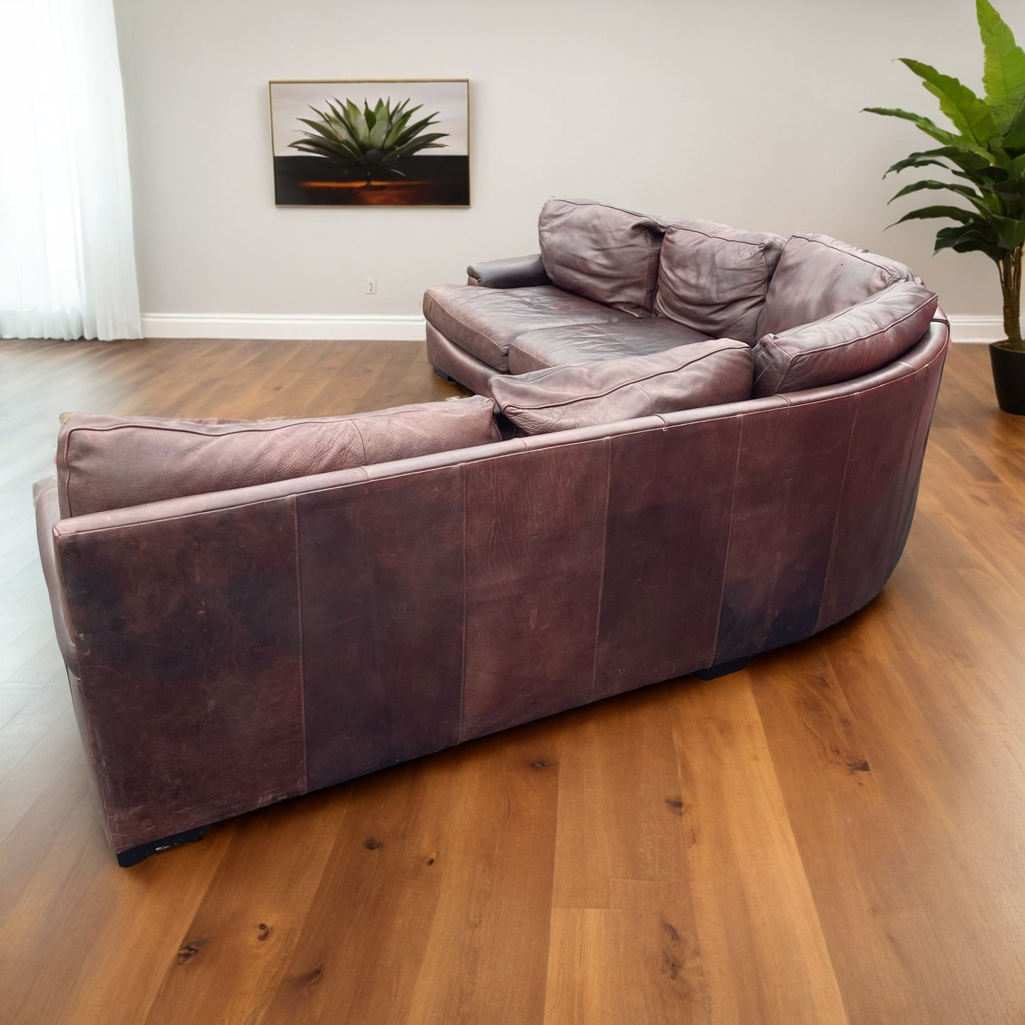 Bernhadt Leather Sectional Couch