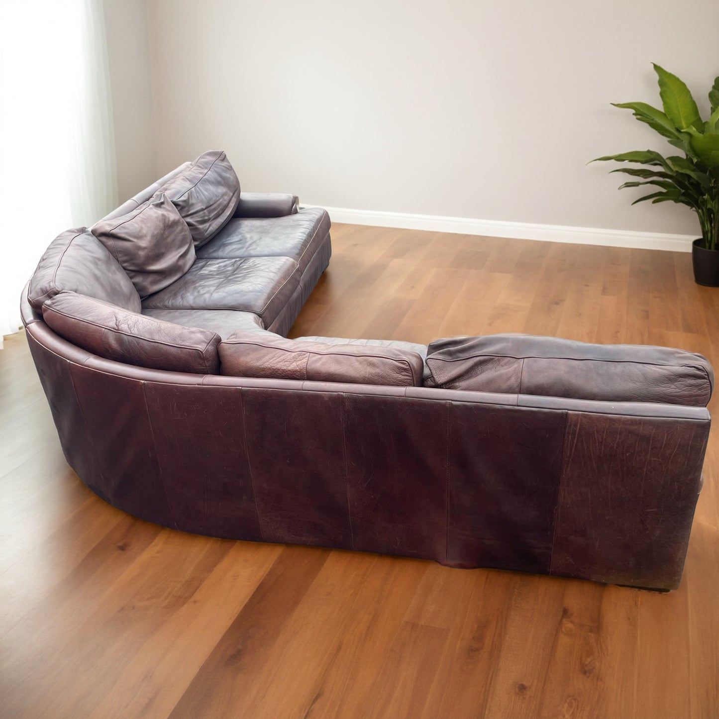 Bernhadt Leather Sectional Couch