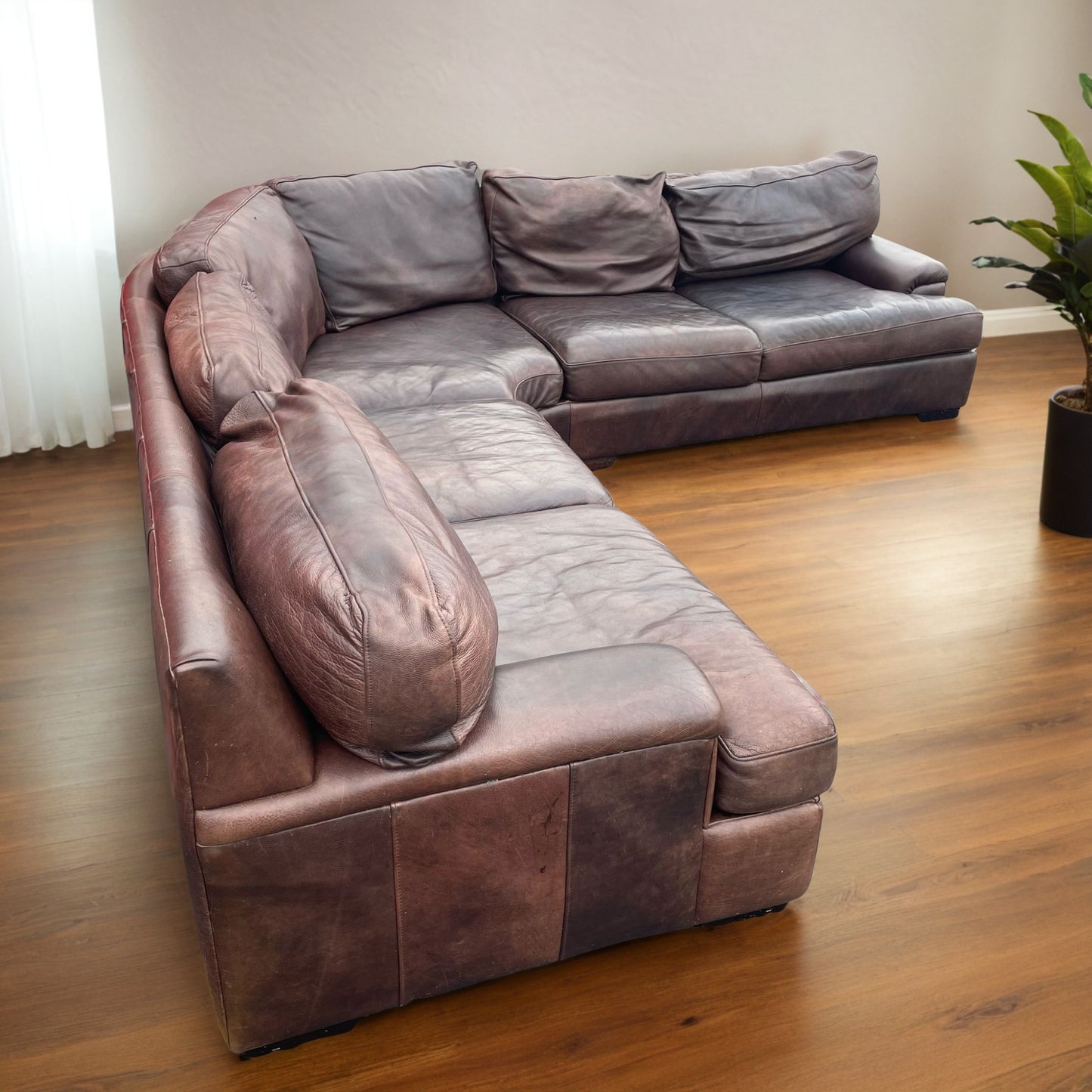 Bernhadt Leather Sectional Couch