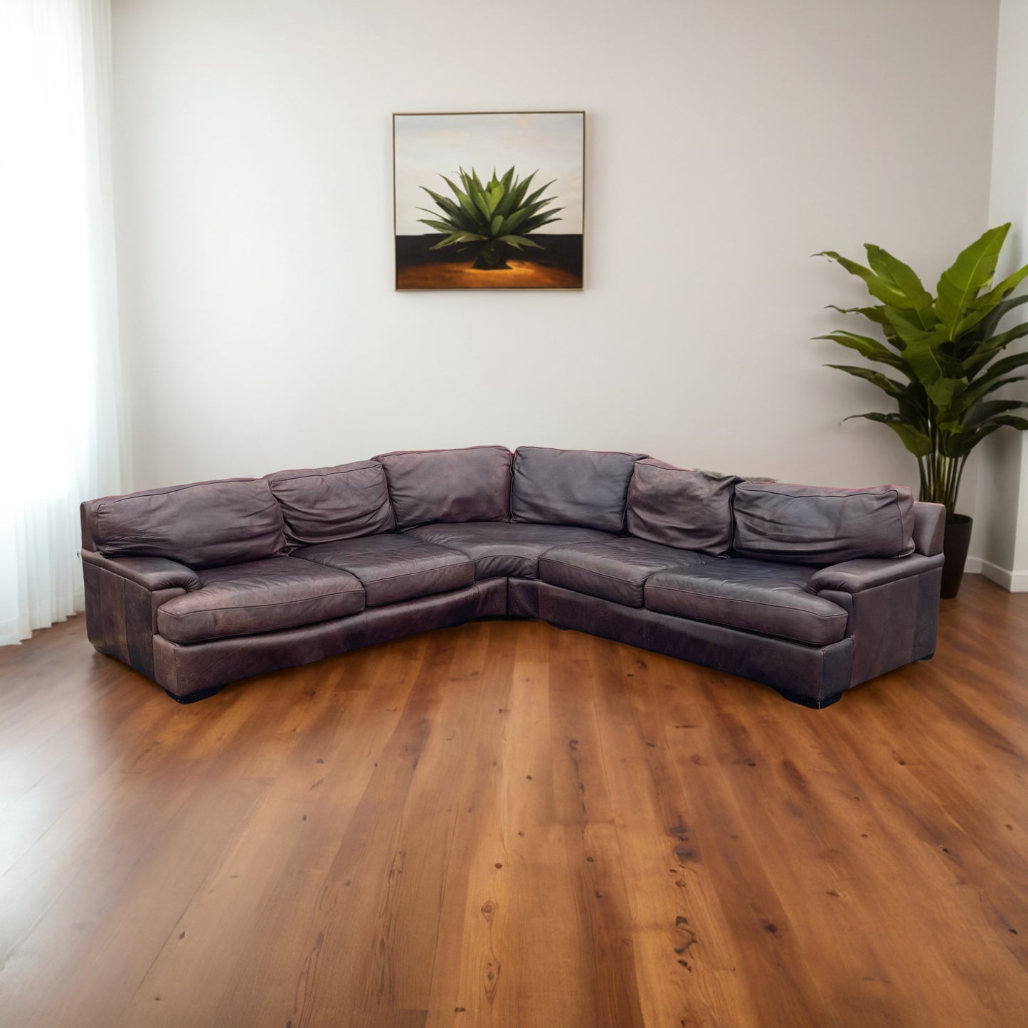 Bernhadt Leather Sectional Couch