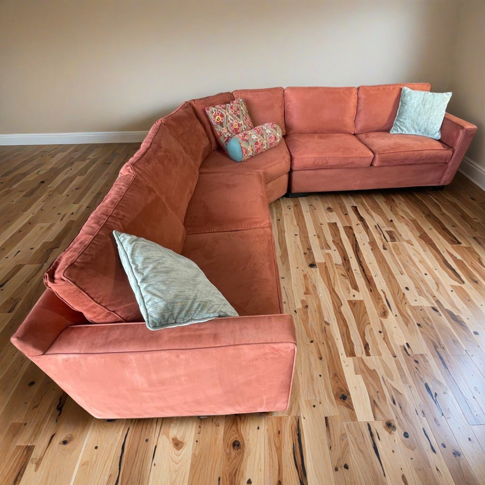 Crate and Barrel Axis 3-Piece L-shaped Wedge Sectional Couch