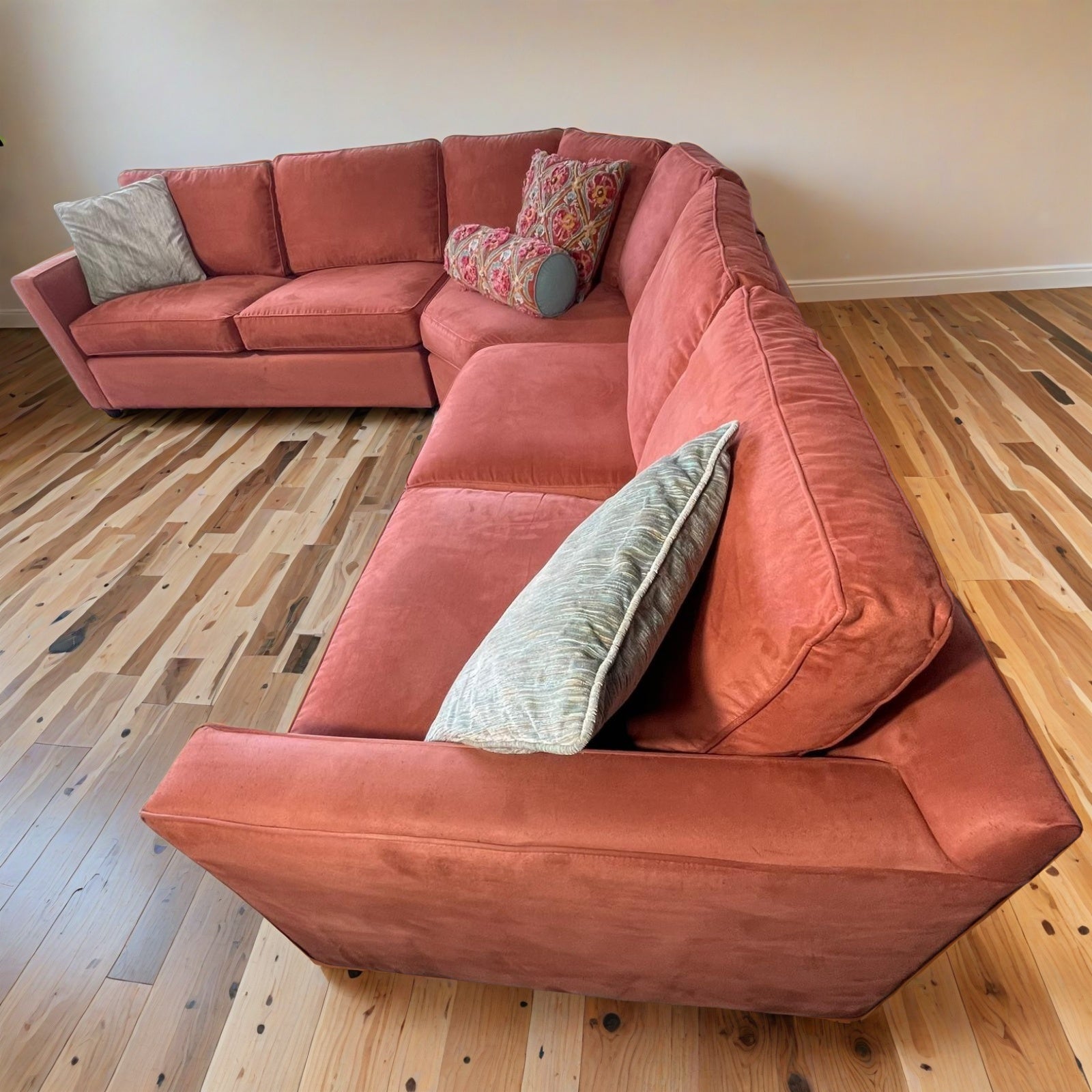 Crate and Barrel Axis 3-Piece L-shaped Wedge Sectional Couch