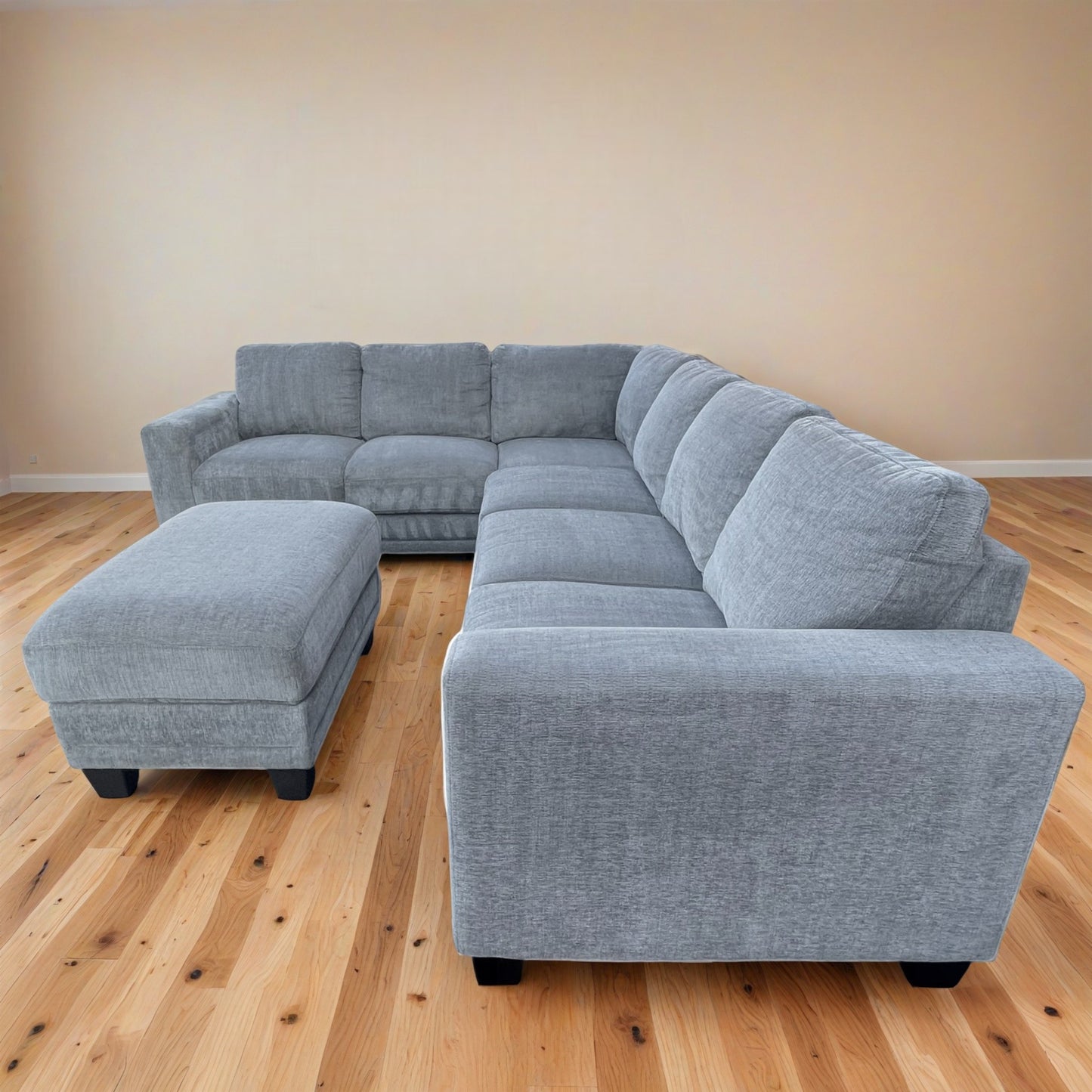 L-shaped Sectional with Ottoman
