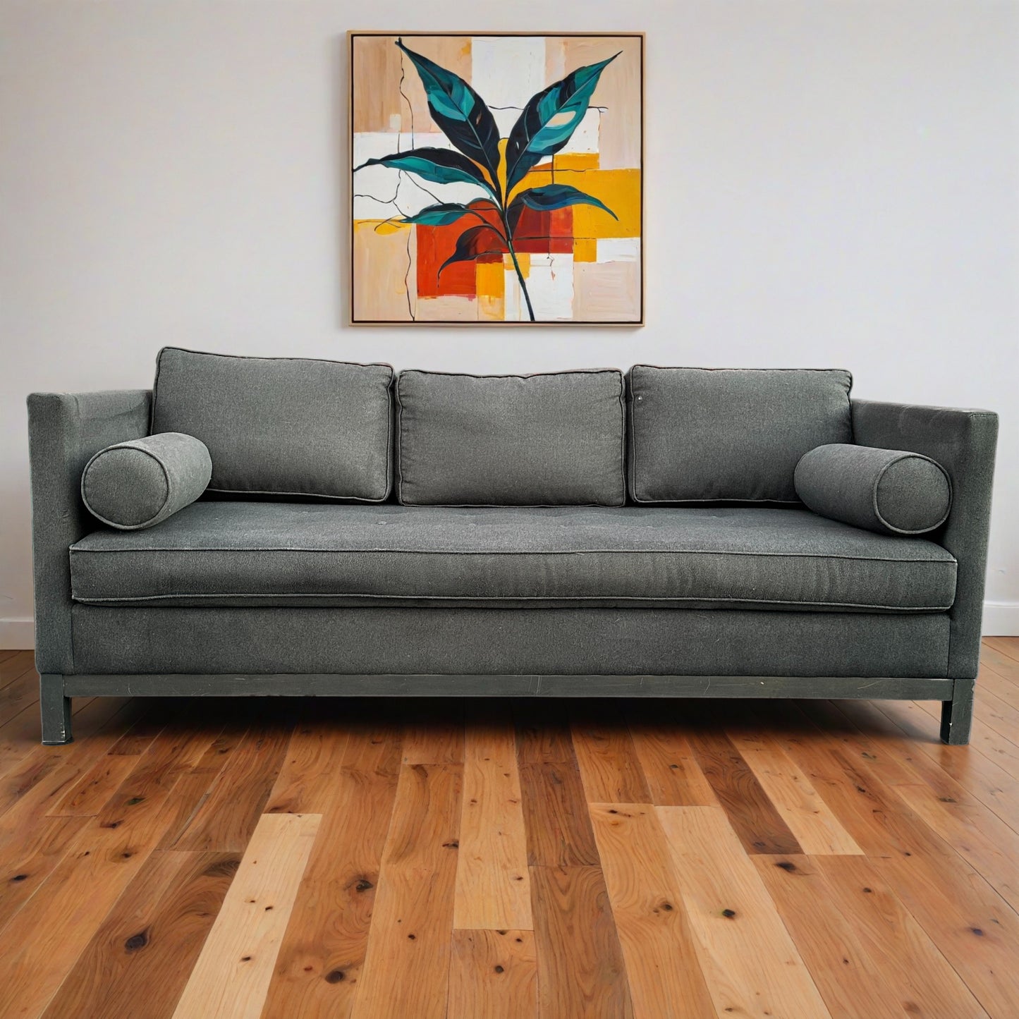Gray Tufted Sofa