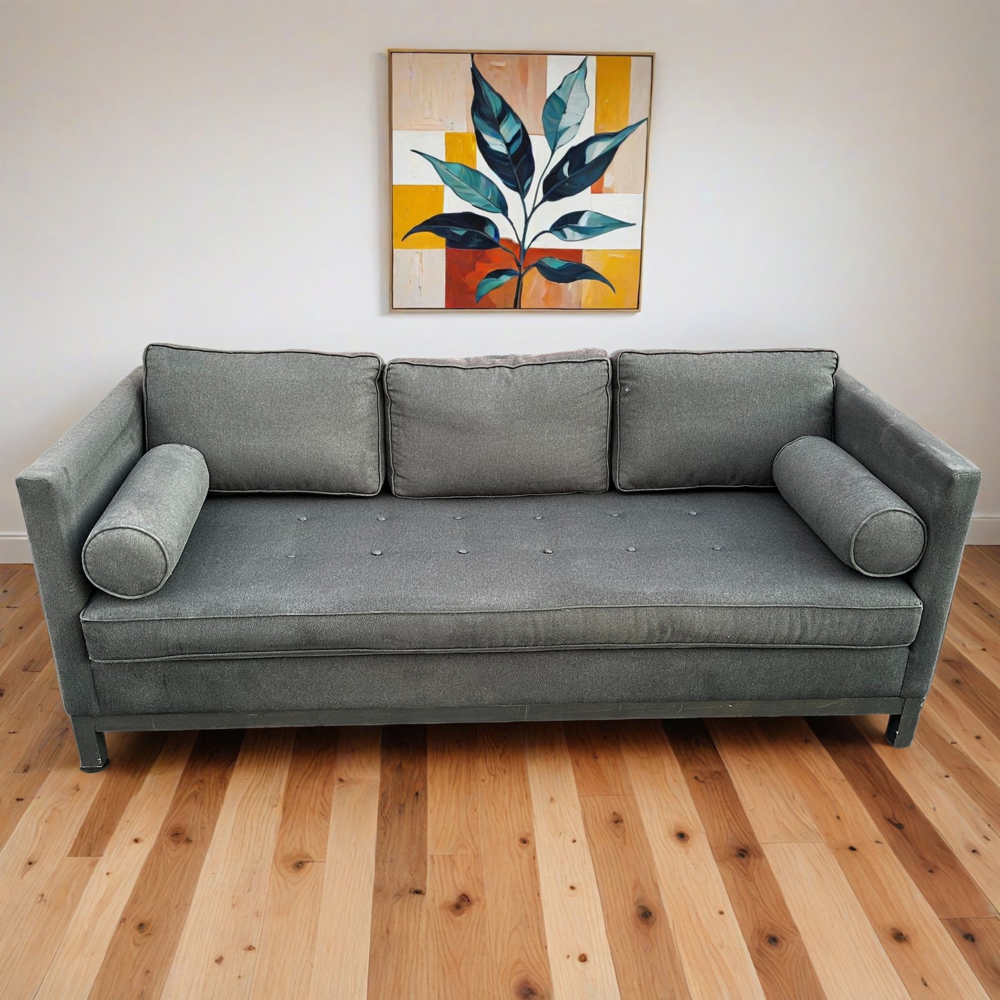 Gray Tufted Sofa