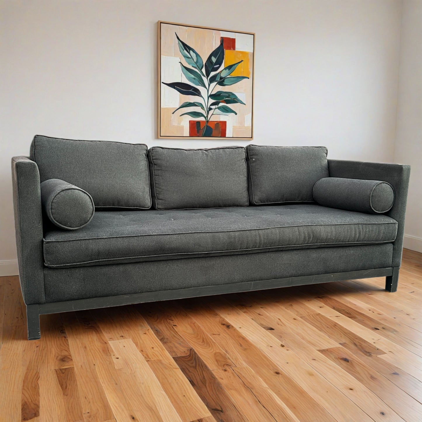 Gray Tufted Sofa