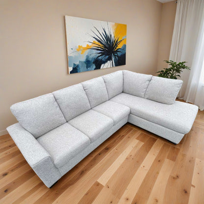 Living Spaces Lucy Gray Sectional Couch