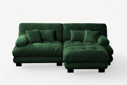 Cozepod Cloudies Loveseat with Ottoman