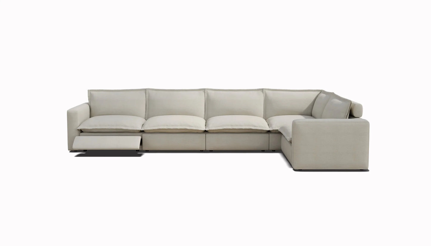 Homebody Luxe L-Shape Sectional 5 Seat (includes 2 recliners)