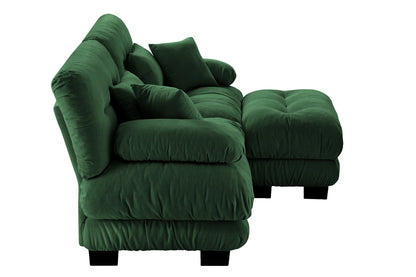 Cozepod Cloudies Loveseat with Ottoman