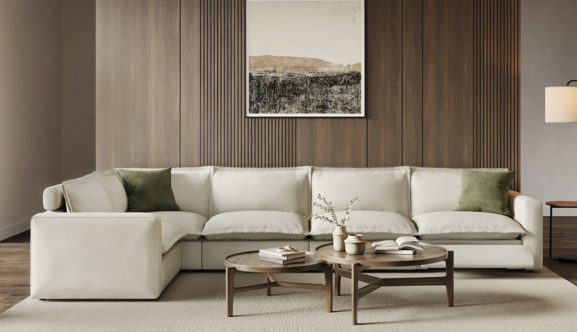 Homebody Luxe L-Shape Sectional 5 Seat (includes 2 recliners)